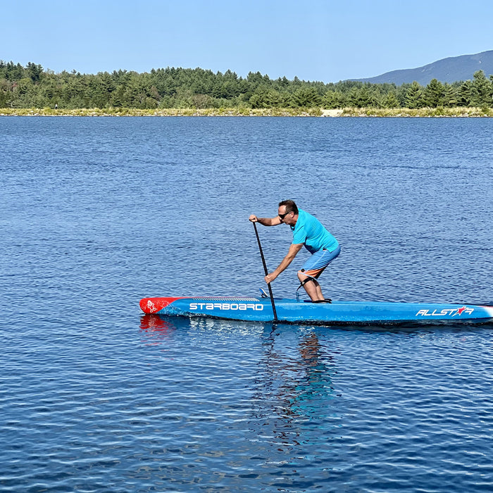 coach jonathan training performance paddleboard skills in stratton vermont