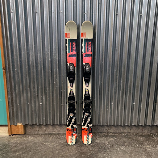 K2 Juvy Kid's Twintip Skis w/ Marker FDT 4.5 GW Bindings - USED