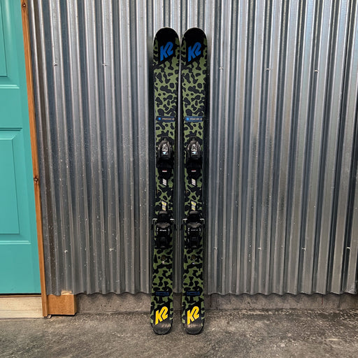 K2 Poacher Kid's Twintip Skis w/ Marker FDT 4.5 GW Bindings - USED