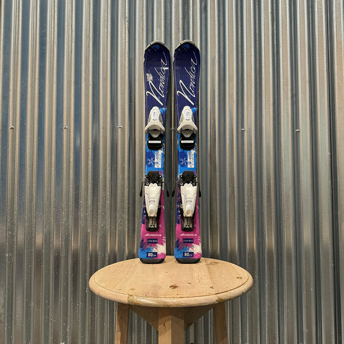 Nordica Little Belle Kid's Skis w/ Look Team4 Bindings - USED